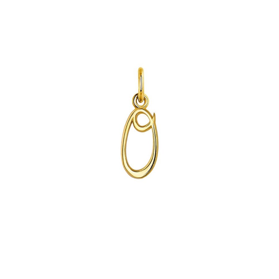 Joyeria ARISTOCRAZY  | Charm Letra O Plata Recubierta Oro